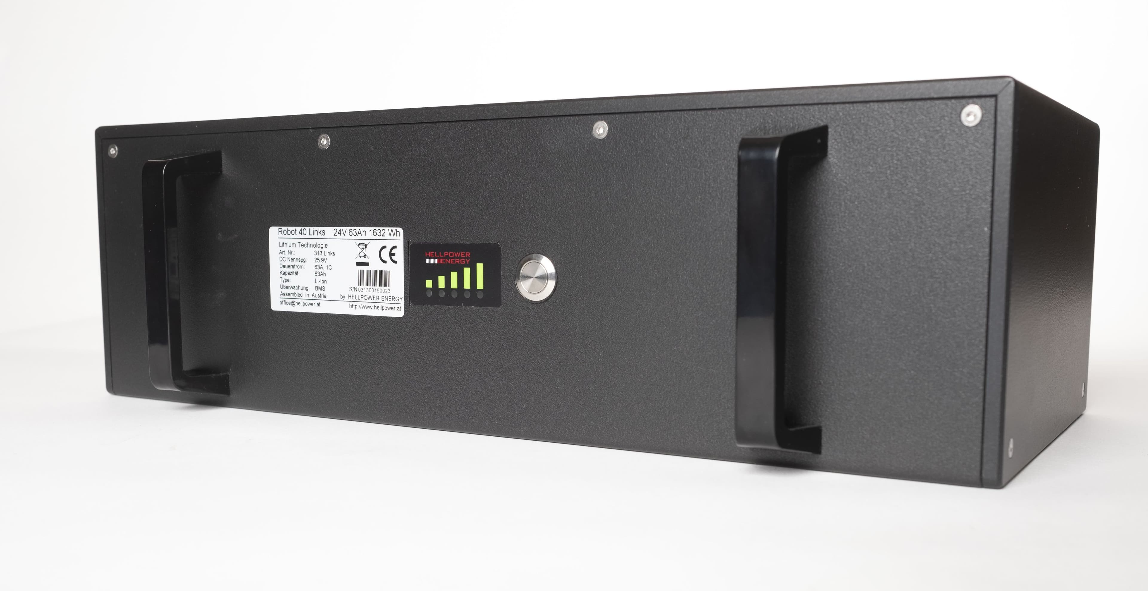Hellpower Energy AGV with lithium battery system for autonomous heavy-duty transport